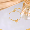 Titanium Steel Bow Bracelet For Women Light Luxury Electroplated Design