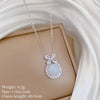 Titanium Steel Bow Earrings And Necklace Set Electroplated Minimalist Style For Women