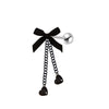 Titanium Steel Bow Heart Star Pattern Electroplated Unisex Jewelry Earrings