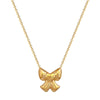 Titanium Steel Bow Love Minimalistic Electroplated Cartoon Geometric Necklace
