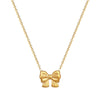 Titanium Steel Bow Necklace Geometric Cartoon Style Electroplated