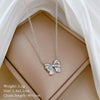 Titanium Steel Bow Necklace Geometric Cartoon Style Electroplated