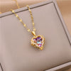 Titanium Steel Bow Pearl Necklace Simple Design Pendant Collarbone Chain Set With Pearls