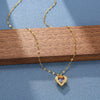 Titanium Steel Bow Pearl Necklace Simple Design Pendant Collarbone Chain Set With Pearls