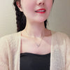 Titanium Steel Bow Pendant Clavicle Chain Jewelry
