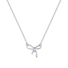 Titanium Steel Bow Pendant Clavicle Chain Jewelry
