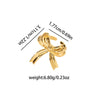 Titanium Steel Bow Ribbon Ring For Women With Electroplating And Unique Design