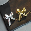 Titanium Steel Bow Ribbon Ring For Women With Electroplating And Unique Design