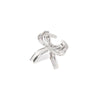 Titanium Steel Bow Ribbon Ring For Women With Electroplating And Unique Design