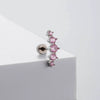 Titanium Steel Bow Shape Pink Zircon Fairy Style Women's Ear Nail