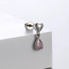 Titanium Steel Bow Shape Women's Zirconia Earrings