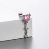 Titanium Steel Bow Shape Women's Zirconia Earrings