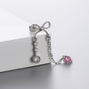 Titanium Steel Bow Shape Women's Zirconia Earrings