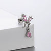 Titanium Steel Bow Shape Women's Zirconia Earrings