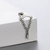 Titanium Steel Bow Shape Women's Zirconia Earrings