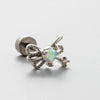 Titanium Steel Bow Shape Zircon Earrings For Women