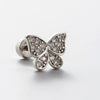 Titanium Steel Bow Shape Zircon Earrings For Women