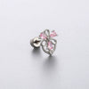 Titanium Steel Bow Zircon Earrings