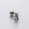Titanium Steel Bowknot Earrings With Zirconia Inlay
