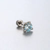 Titanium Steel Bowknot Earrings With Zirconia Inlay