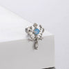 Titanium Steel Bowknot Earrings With Zirconia Inlay