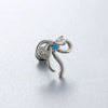 Titanium Steel Bowknot Earrings With Zirconia Inlay