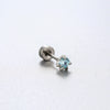 Titanium Steel Bowknot Earrings With Zirconia Inlay