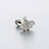 Titanium Steel Bowknot Zircon Set Women's Earrings
