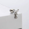 Titanium Steel Bowknot Zircon Set Women's Earrings