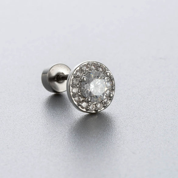 Titanium Steel Bowknot Zircon Set Women's Earrings