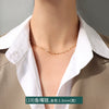 Titanium Steel Box Chain Wave Pattern Unisex Clavicle Necklace