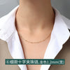Titanium Steel Box Chain Wave Pattern Unisex Clavicle Necklace