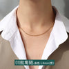 Titanium Steel Box Chain Wave Pattern Unisex Clavicle Necklace