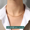 Titanium Steel Box Chain Wave Pattern Unisex Clavicle Necklace
