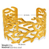316L Stainless Steel Bracelet Butterfly Leaf Hollow Style For Women With Electroplating