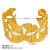 316L Stainless Steel Bracelet Butterfly Leaf Hollow Style For Women With Electroplating