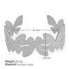 316L Stainless Steel Bracelet Butterfly Leaf Hollow Style For Women With Electroplating