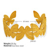 316L Stainless Steel Bracelet Butterfly Leaf Hollow Style For Women With Electroplating