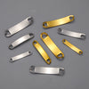 Titanium Steel Bracelet Connector Jewelry Accessories Geometric Bend Card Shape 18K Plated