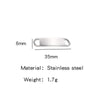 Titanium Steel Bracelet Connector Jewelry Accessories Geometric Bend Card Shape 18K Plated