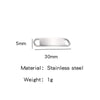 Titanium Steel Bracelet Connector Jewelry Accessories Geometric Bend Card Shape 18K Plated
