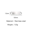 Titanium Steel Bracelet Connector Jewelry Accessories Geometric Bend Card Shape 18K Plated