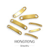 Titanium Steel Bracelet Connector Jewelry Accessories Geometric Bend Card Shape 18K Plated