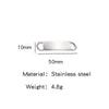 Titanium Steel Bracelet Connector Jewelry Accessories Geometric Bend Card Shape 18K Plated