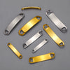 Titanium Steel Bracelet Connector Jewelry Accessories Geometric Bend Card Shape 18K Plated