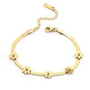 Titanium Steel Bracelet Geometric Pattern Polished For Women