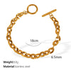 316L Stainless Steel Bracelet Jewelry Ins Style Geometric Cross Oshaped Ot Buckle Electroplated Unisex Allmatch Couple Jewelry