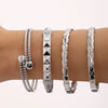 Titanium Steel Bracelet Light Luxury Geometric Style Pvd Plating 18K Real Gold Electroplating