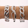 Titanium Steel Bracelet Light Luxury Geometric Style Pvd Plating 18K Real Gold Electroplating