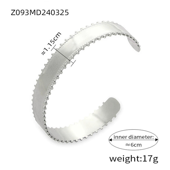 Titanium Steel Bracelet Light Luxury Highend Opening Niche Design Electroplated Hand Jewelry